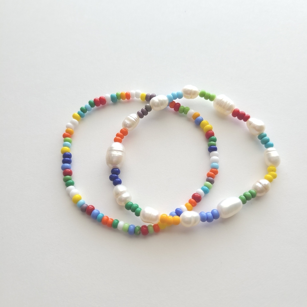 Seed Bead And Pearl Bracelet Set - Picture 6 of 8